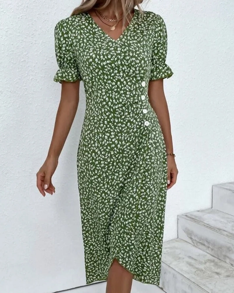 Teresa | Women's Floral Wrap Midi Dress