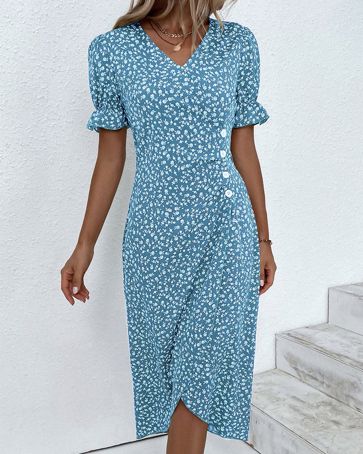 Teresa | Women's Floral Wrap Midi Dress