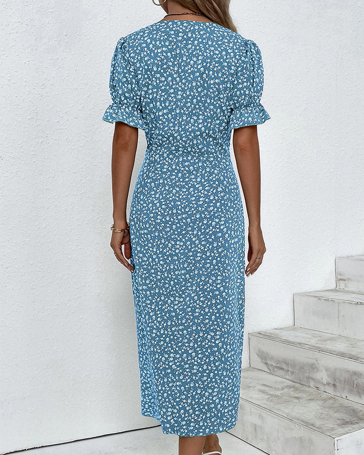 Teresa | Women's Floral Wrap Midi Dress