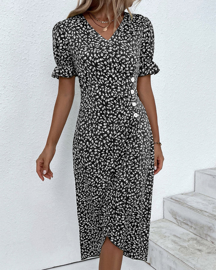 Teresa | Women's Floral Wrap Midi Dress