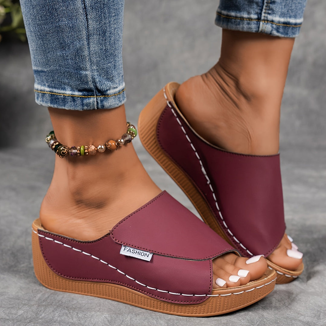 Shanna | Women's Comfortable Wedge Slide Sandals