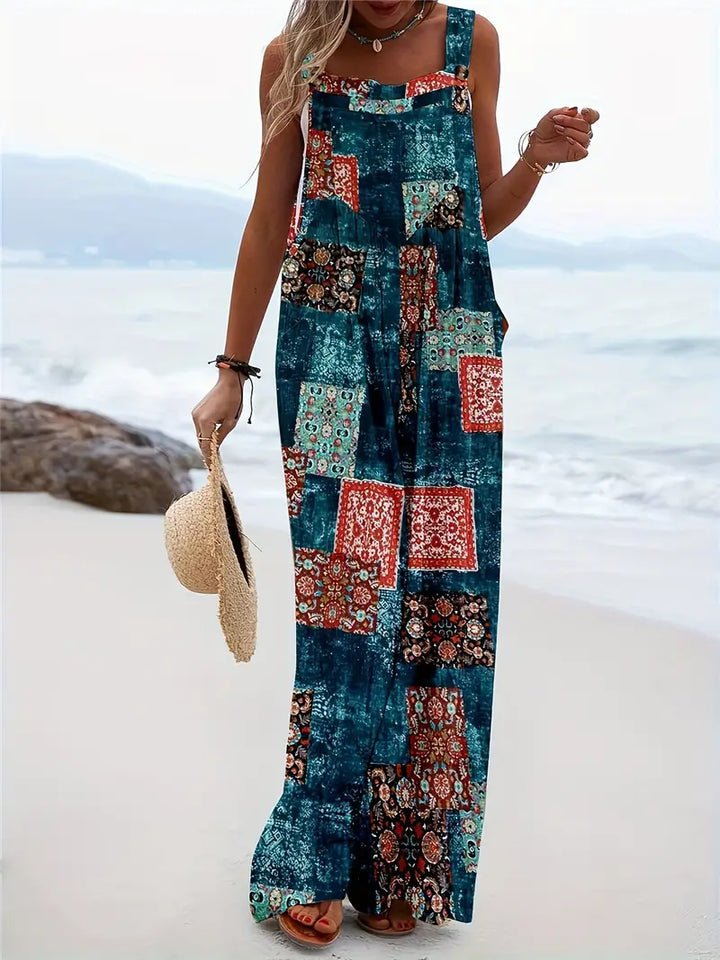 Novi | Women's Printed Wide Leg Jumpsuit