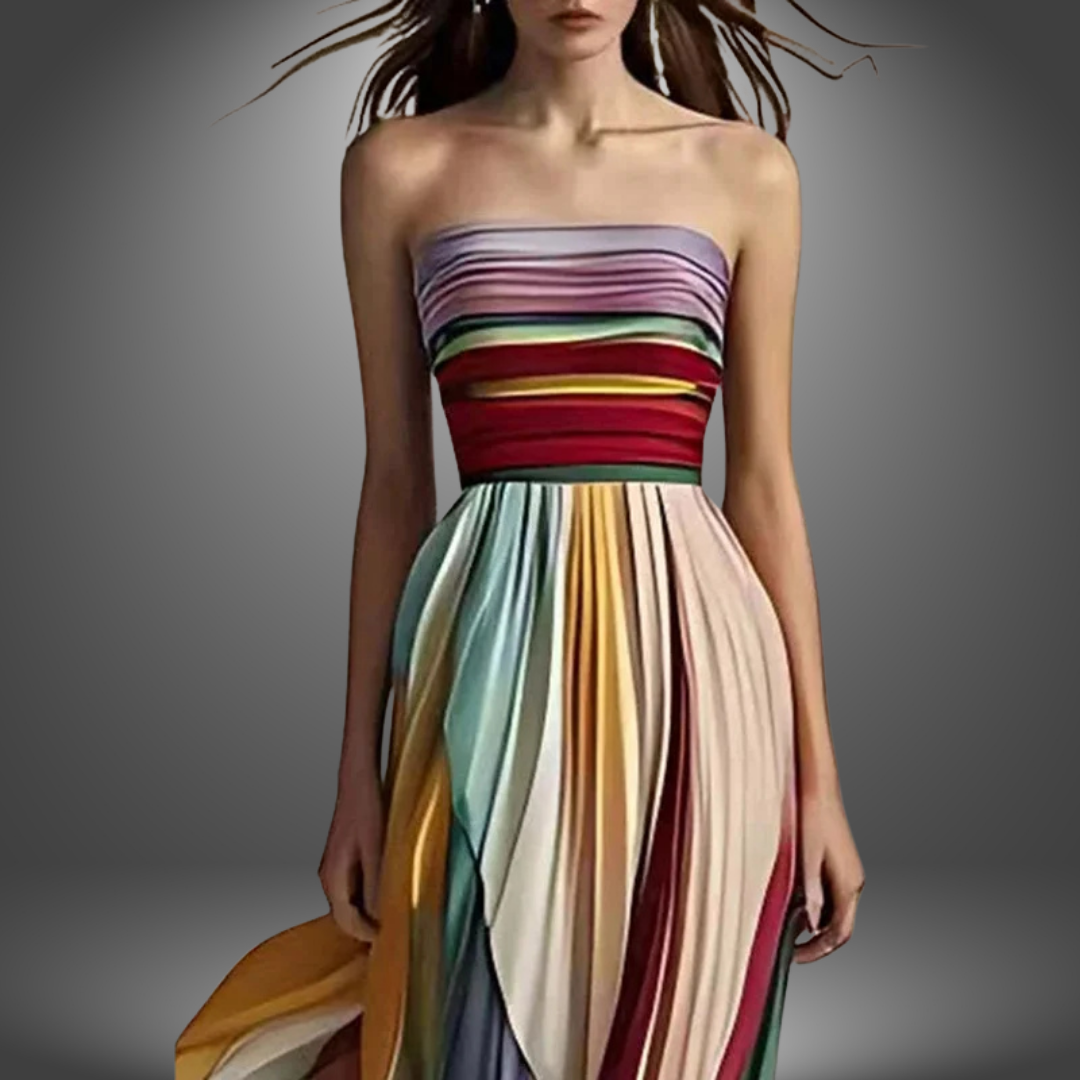 Gigi | Women's Off Shoulder Pleated Maxi Dress