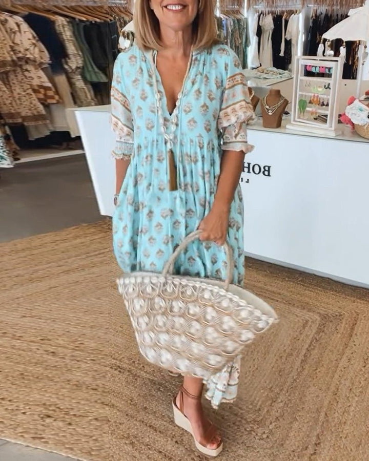 Mana | Women's Floral V-Neck Dress