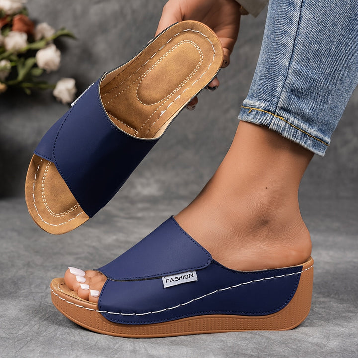 Shanna | Women's Comfortable Wedge Slide Sandals