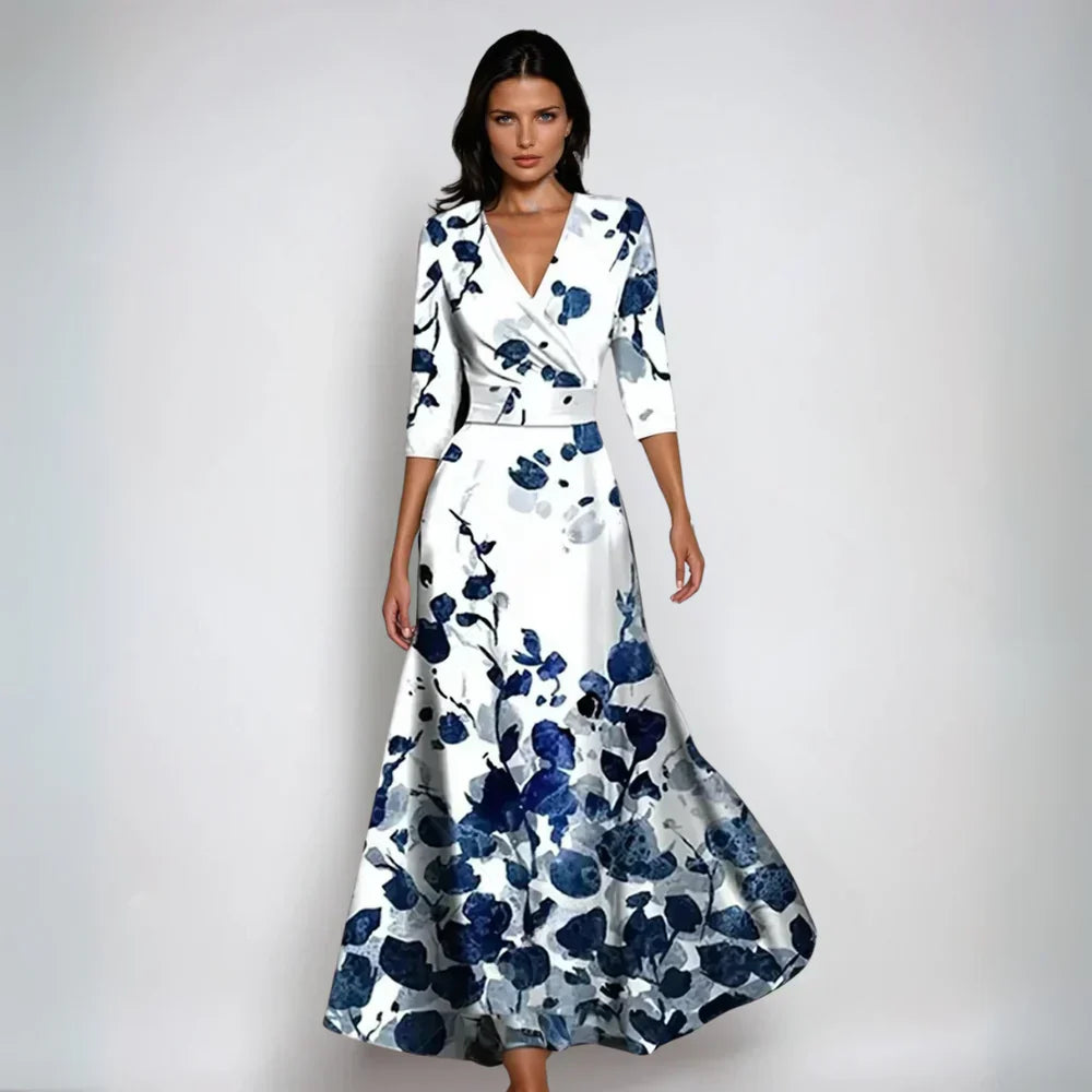 Sofie | Women's Printed Wrap Style Maxi Dress