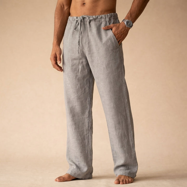 Reid | Men's Linen Drawstring Straight Leg Pants