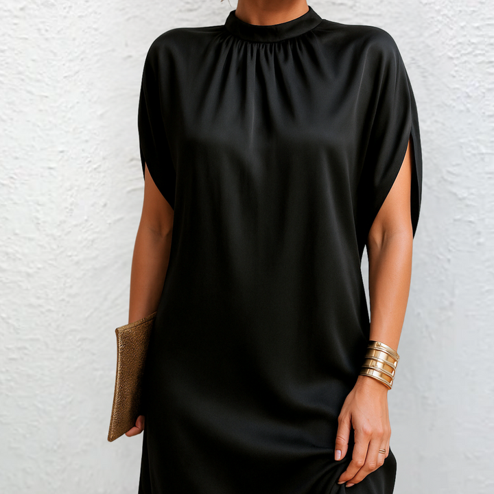 Julia | Women's High Neck Shift Dress with Elegant Relaxed Fit
