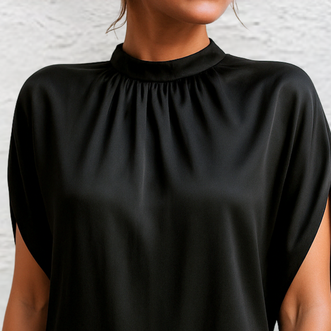 Julia | Women's High Neck Shift Dress with Elegant Relaxed Fit