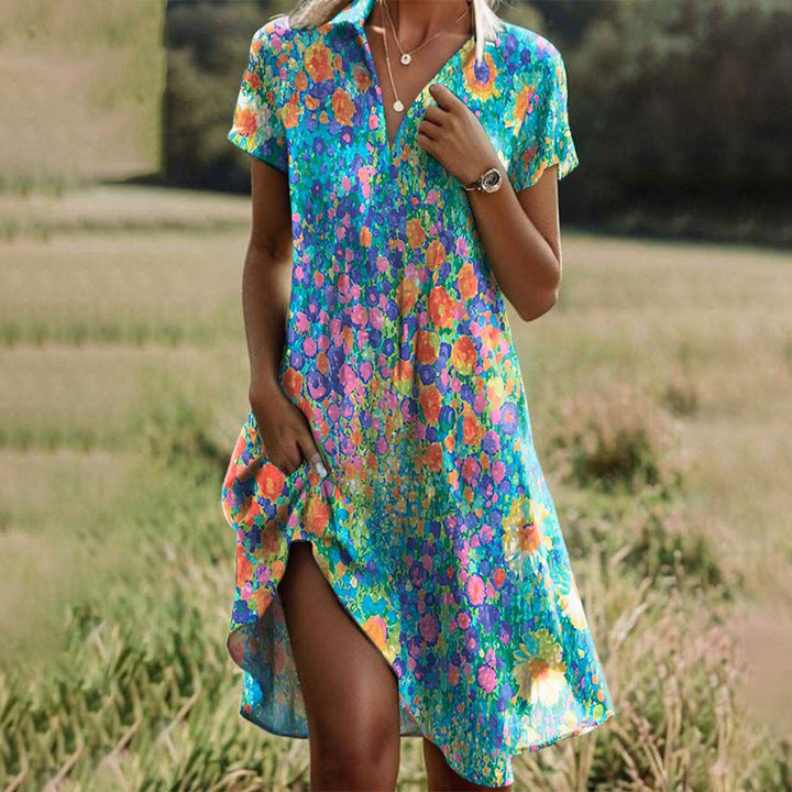 Tansy | Women's Printed Midi Swing Dress