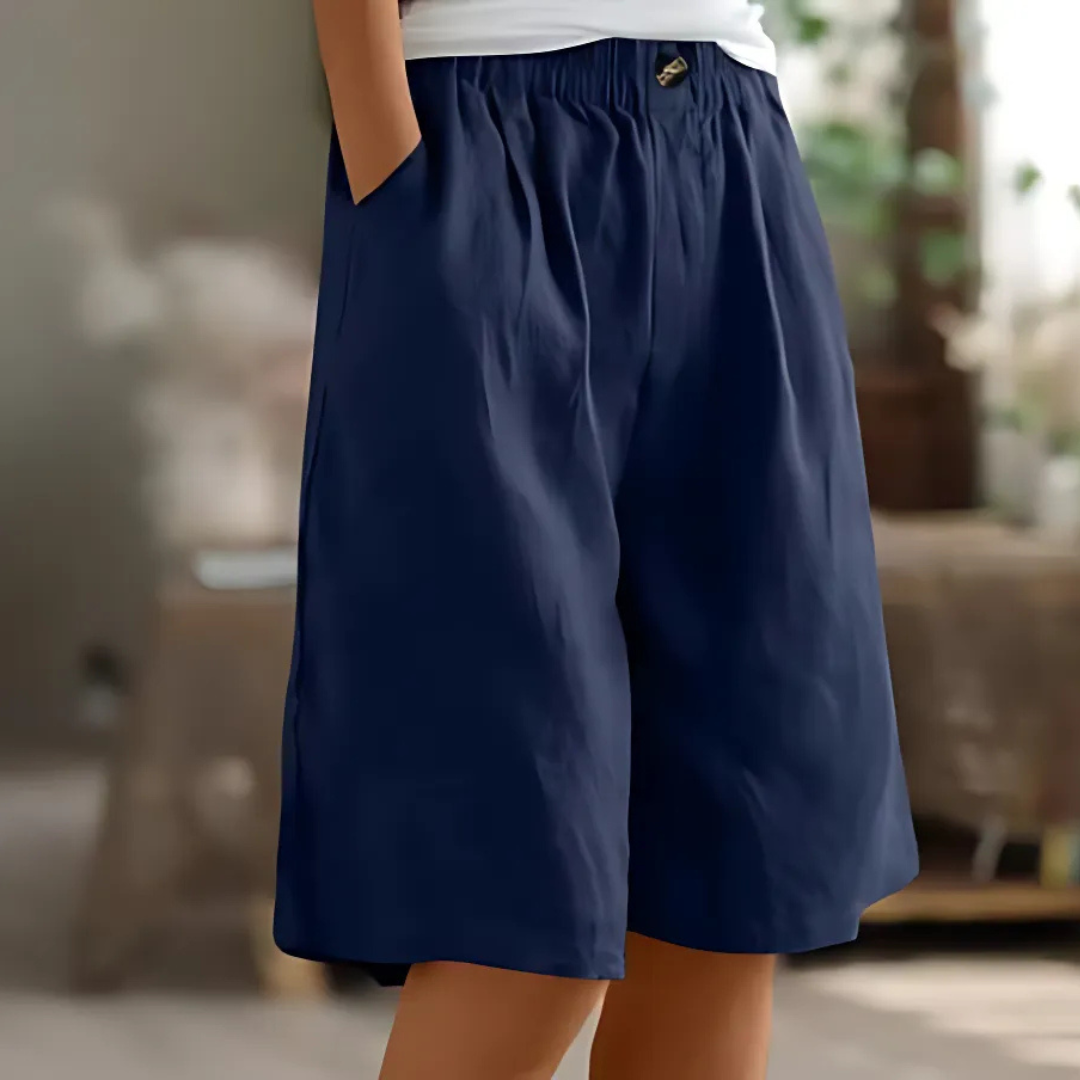 Carina | Women's Elastic Waist Bermuda Shorts