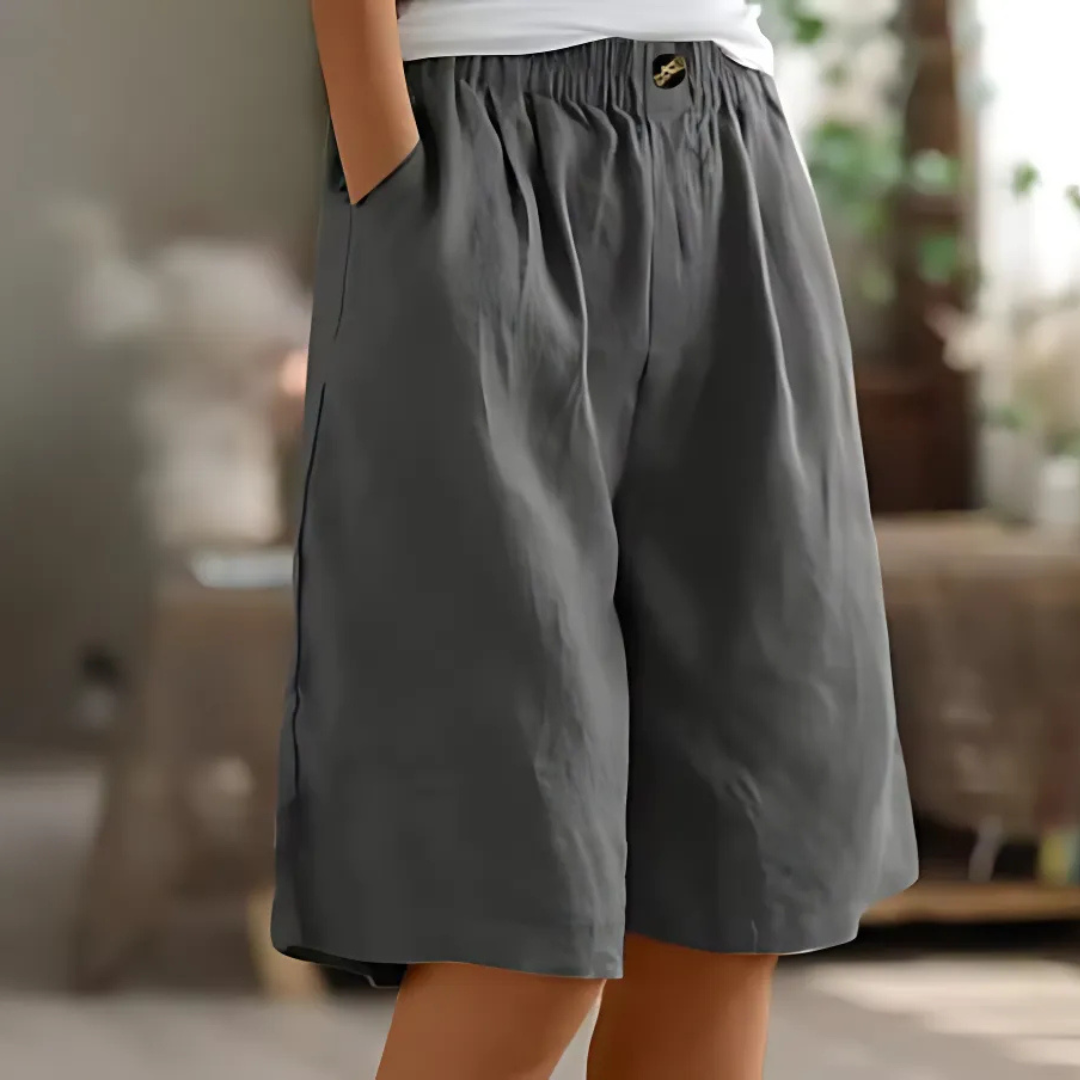 Carina | Women's Elastic Waist Bermuda Shorts