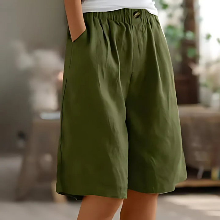 Carina | Women's Elastic Waist Bermuda Shorts