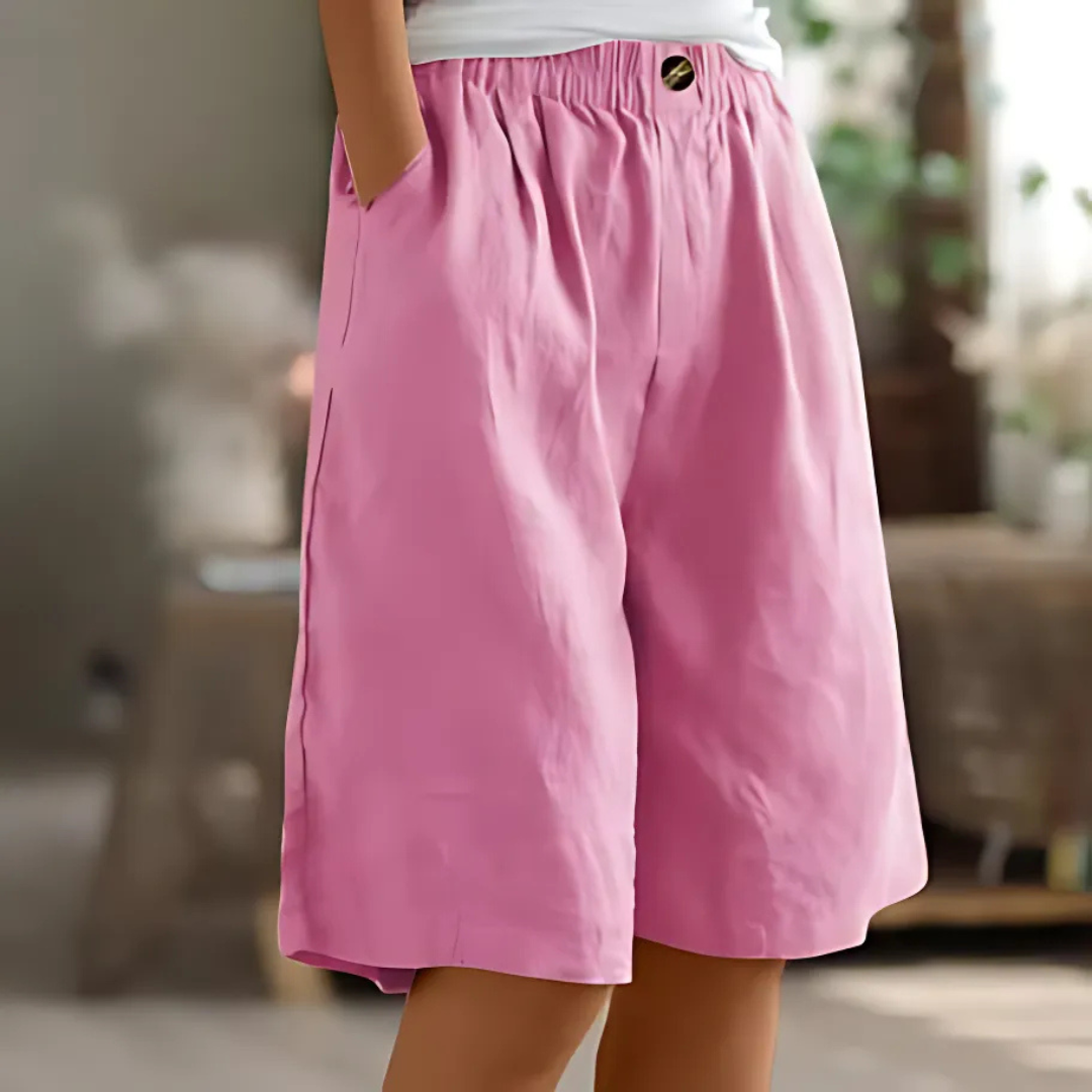 Carina | Women's Elastic Waist Bermuda Shorts