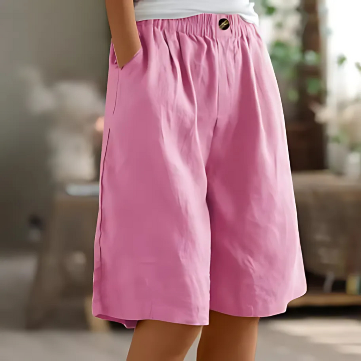 Carina | Women's Elastic Waist Bermuda Shorts