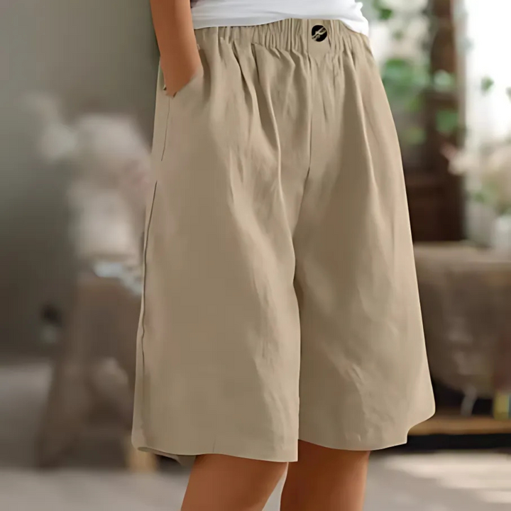 Carina | Women's Elastic Waist Bermuda Shorts