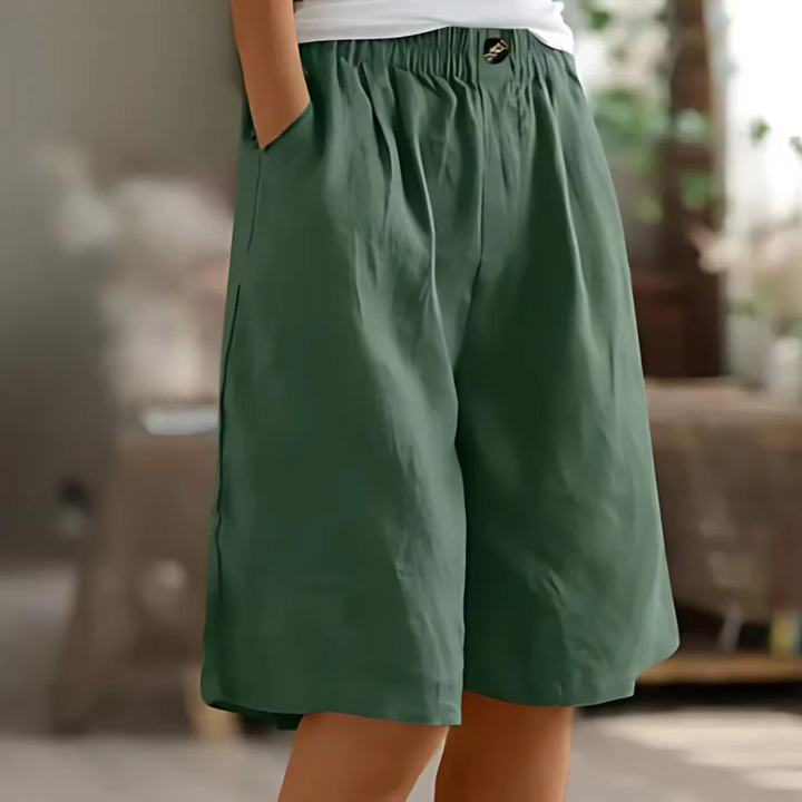 Carina | Women's Elastic Waist Bermuda Shorts