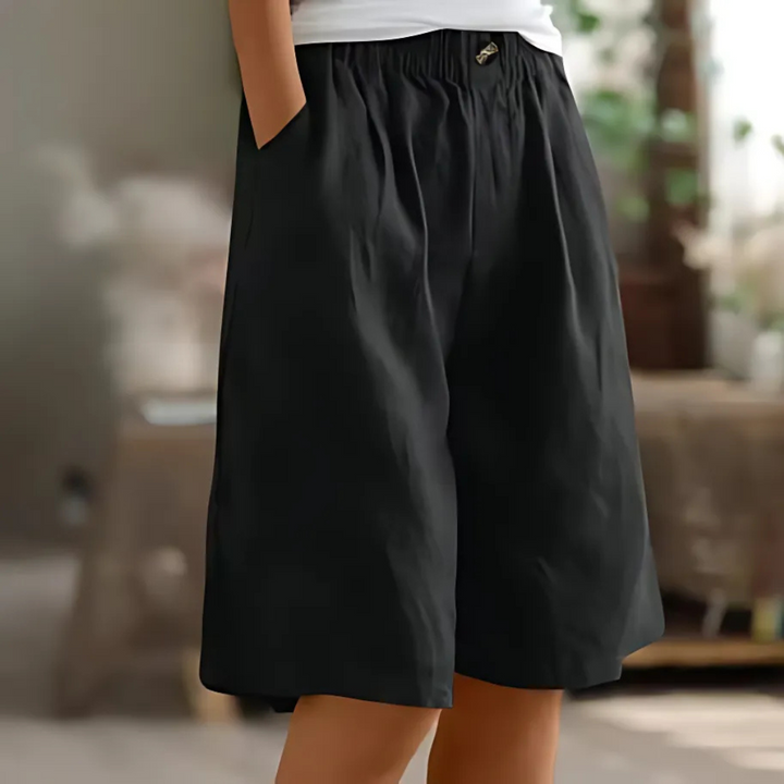 Carina | Women's Elastic Waist Bermuda Shorts