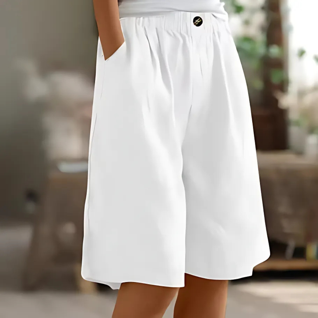 Carina | Women's Elastic Waist Bermuda Shorts