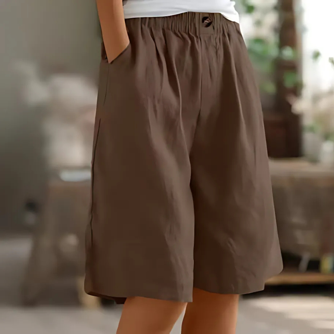 Carina | Women's Elastic Waist Bermuda Shorts