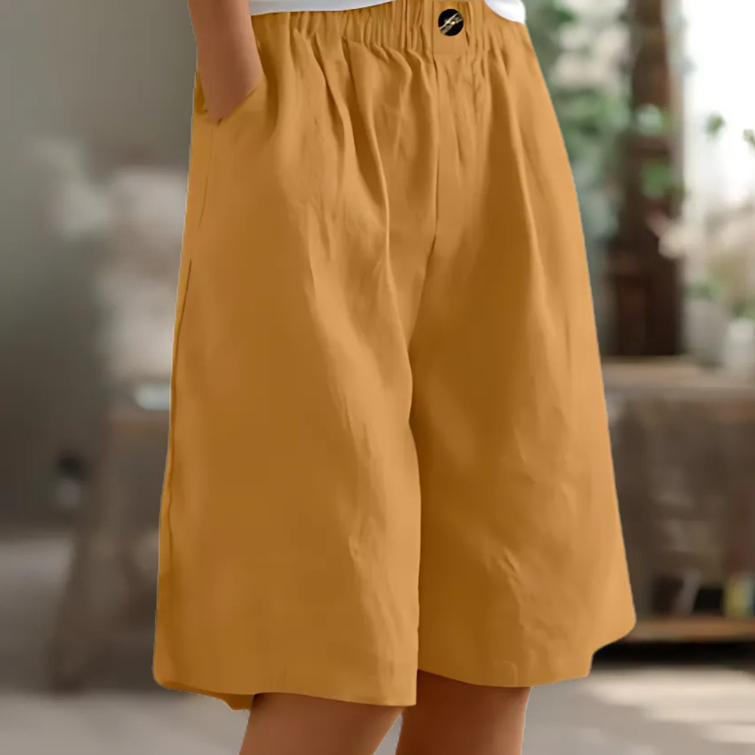 Carina | Women's Elastic Waist Bermuda Shorts