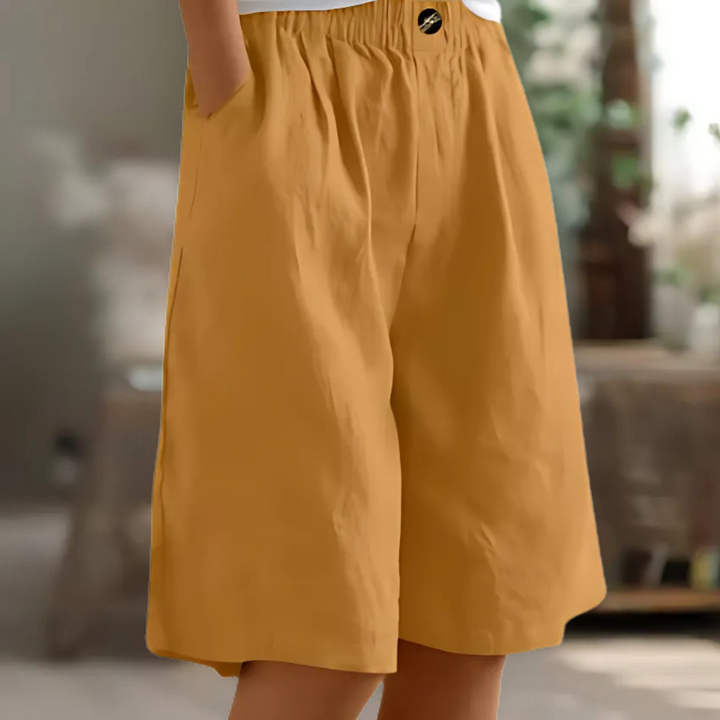 Carina | Women's Elastic Waist Bermuda Shorts