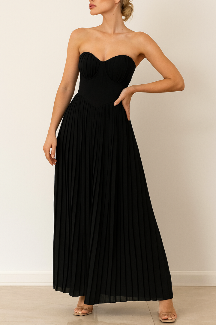 Manda | Women's Strapless Wedding Guest Maxi Dress