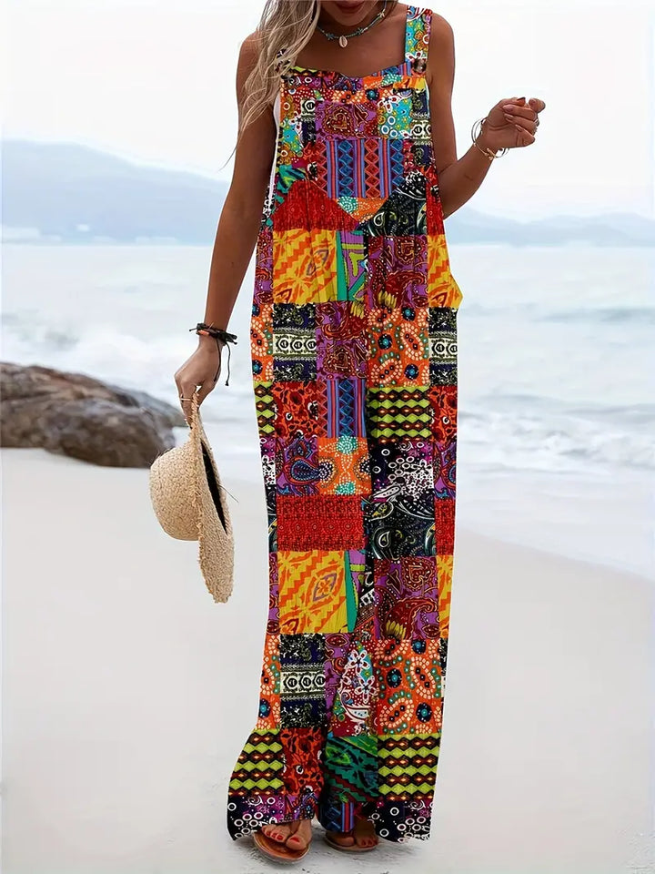 Novi | Women's Printed Wide Leg Jumpsuit