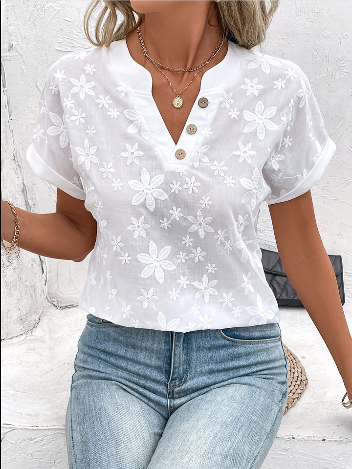 Jade | Women's Floral Embroidered Top