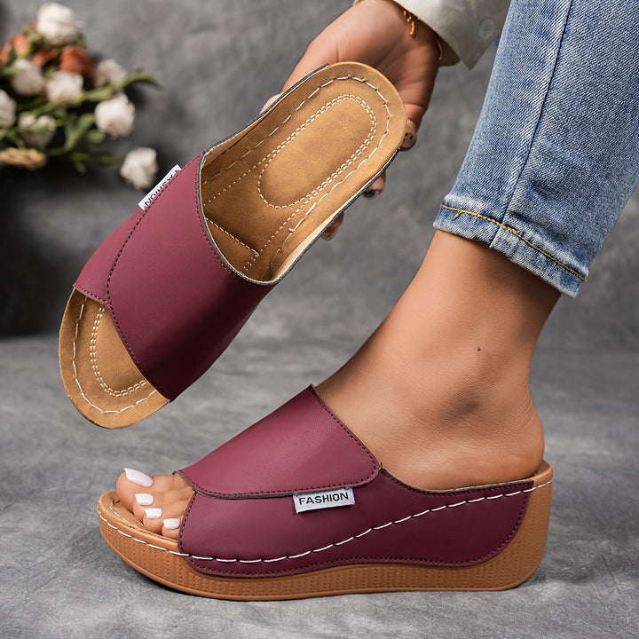 Shanna | Women's Comfortable Wedge Slide Sandals