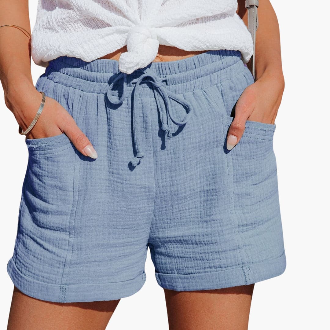 Lila | Women's Summer Drawstring Pocket Shorts