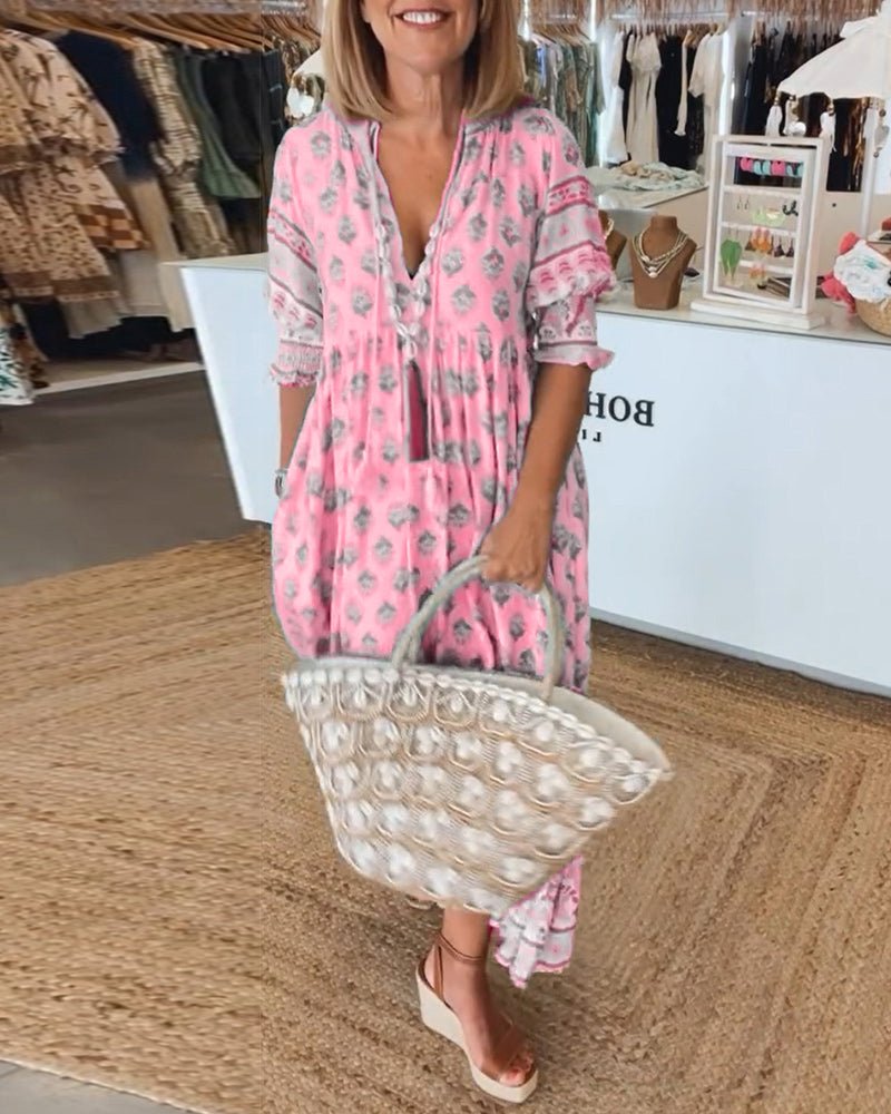 Mana | Women's Floral V-Neck Dress
