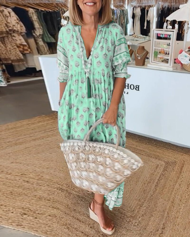 Mana | Women's Floral V-Neck Dress
