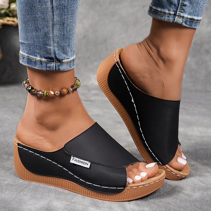 Shanna | Women's Comfortable Wedge Slide Sandals