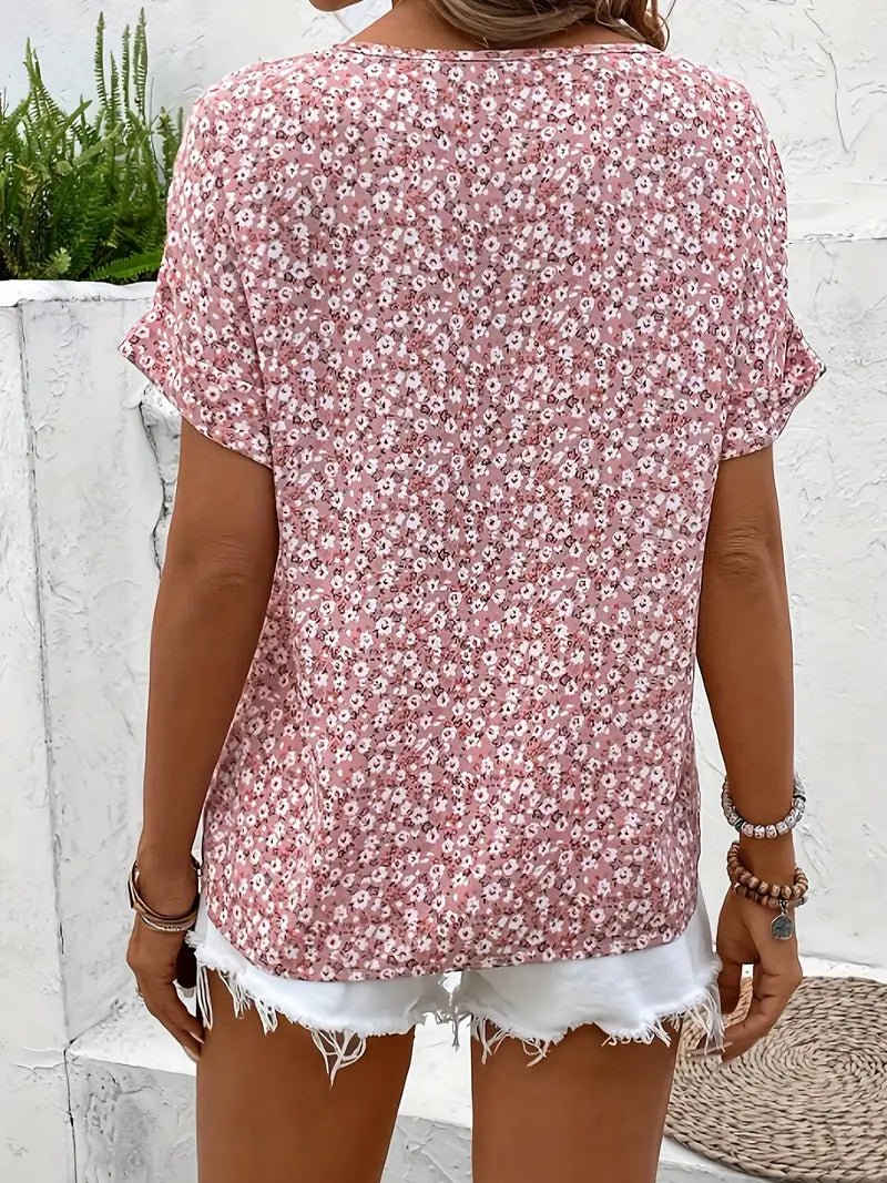 Yuna | Women's Floral Button Front Top