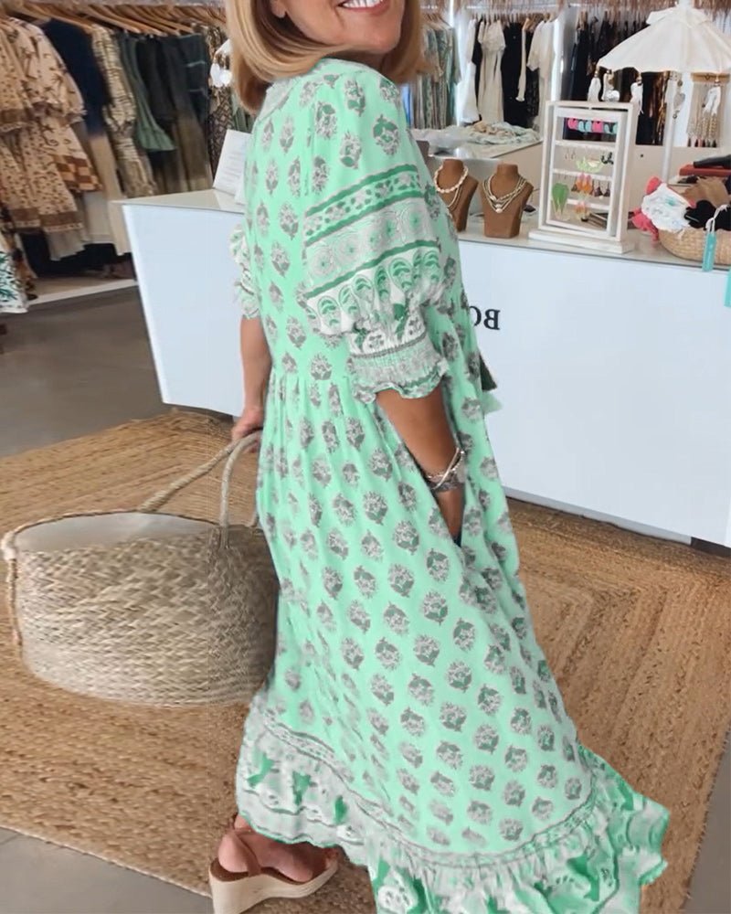 Mana | Women's Floral V-Neck Dress