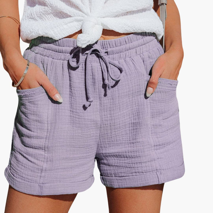 Lila | Women's Summer Drawstring Pocket Shorts