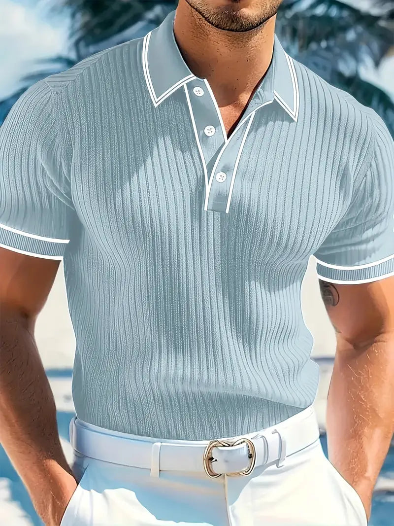 Michael | Men's Ribbed Polo Shirt