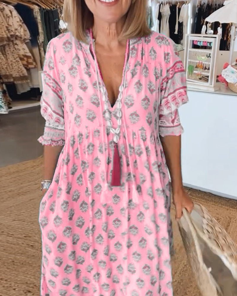 Mana | Women's Floral V-Neck Dress
