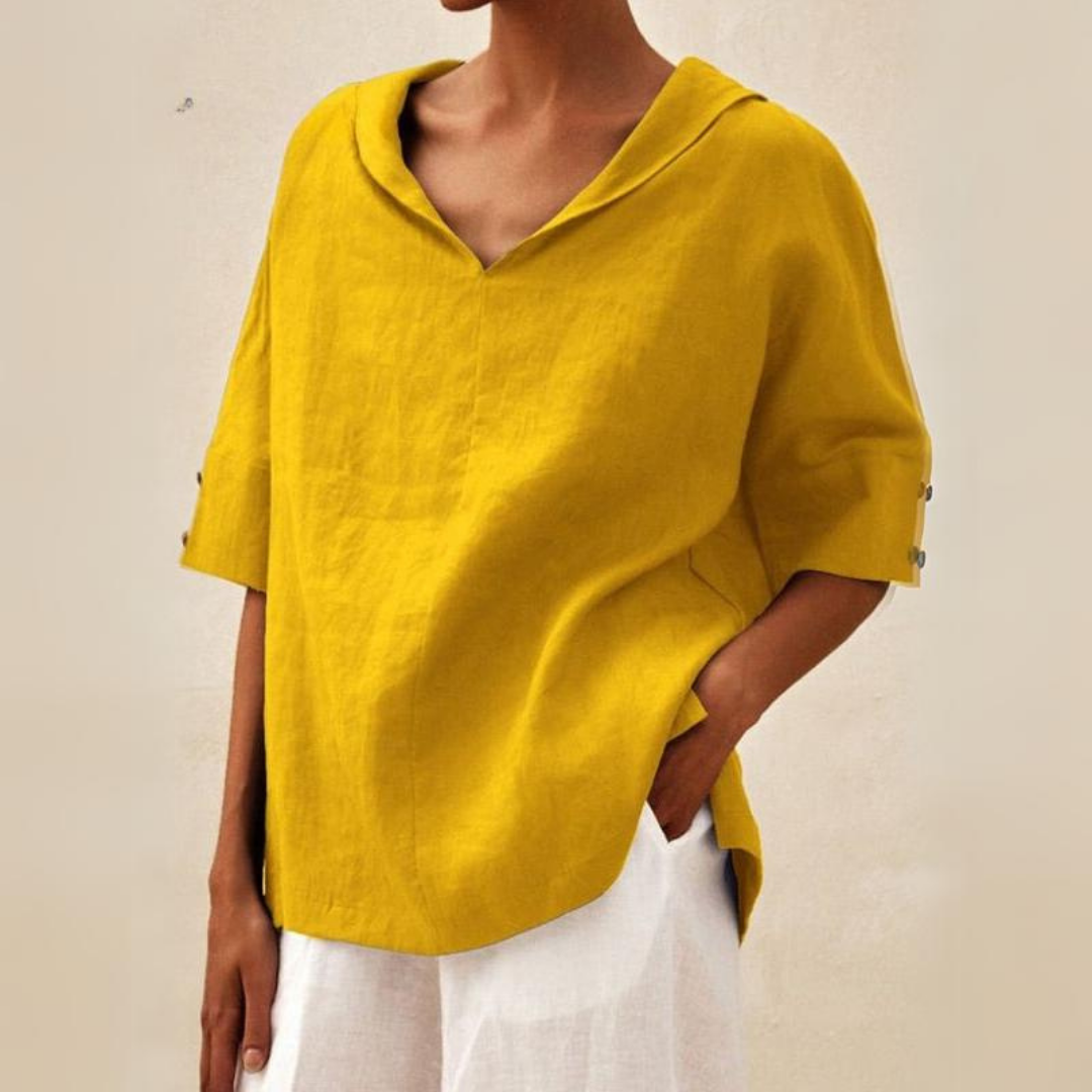 Elisa | Women's Collared Short Sleeve Top