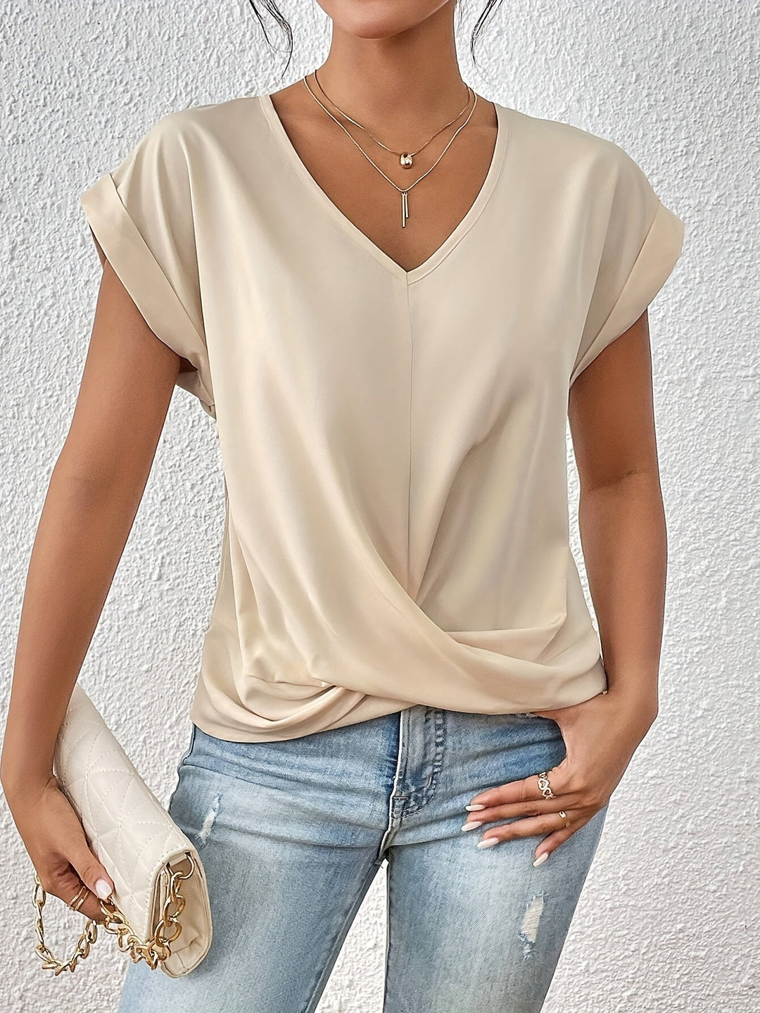 Ines | Women's V Neck Wrap Top