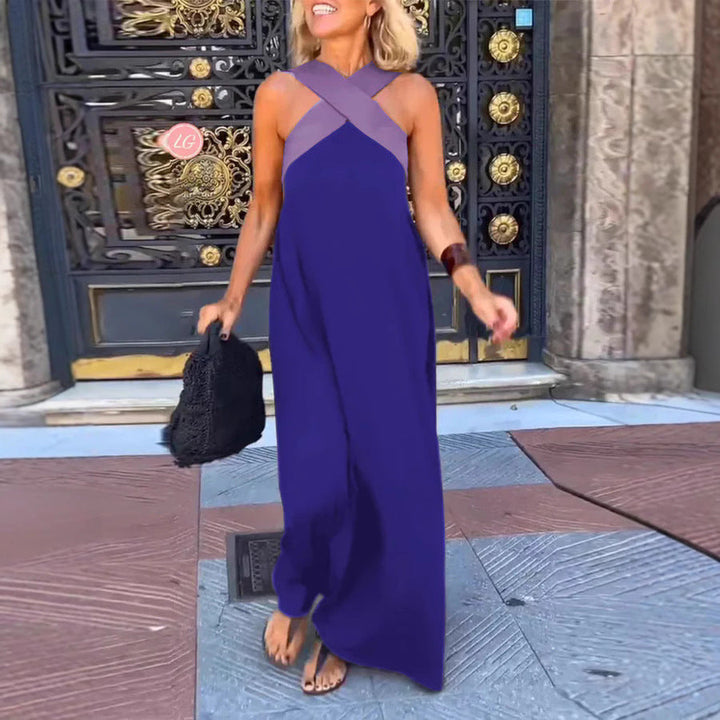 Isla | Women’s Cross Neck Maxi Dress with Relaxed Flowing Fit