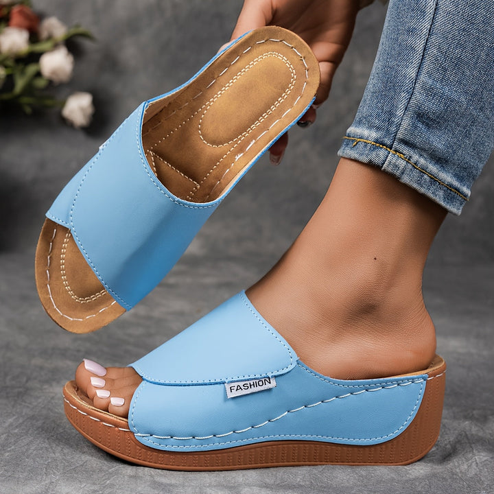 Shanna | Women's Comfortable Wedge Slide Sandals