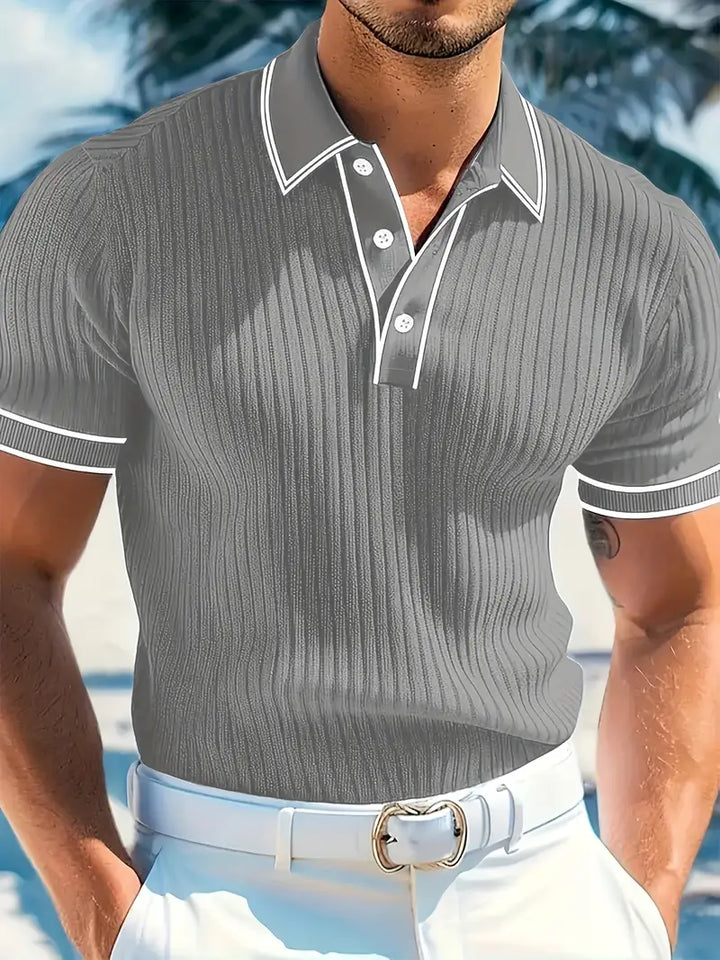 Michael | Men's Ribbed Polo Shirt