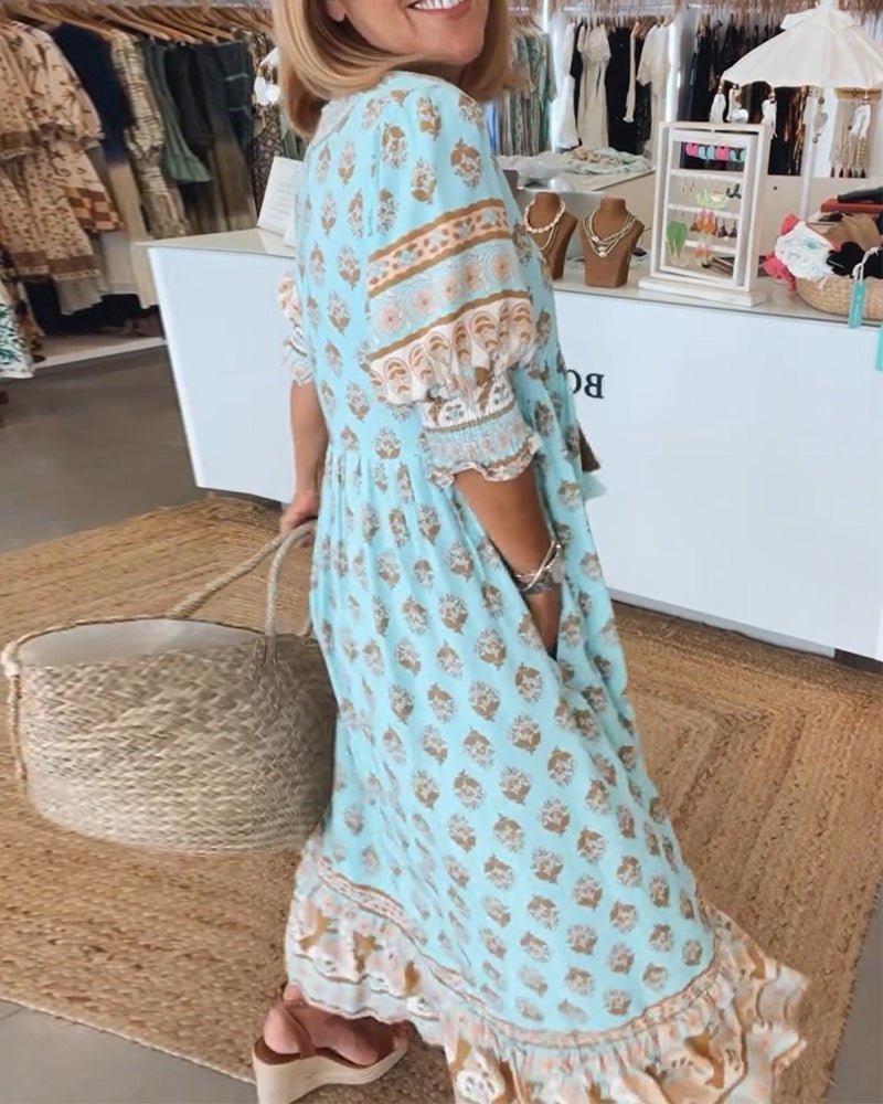 Mana | Women's Floral V-Neck Dress