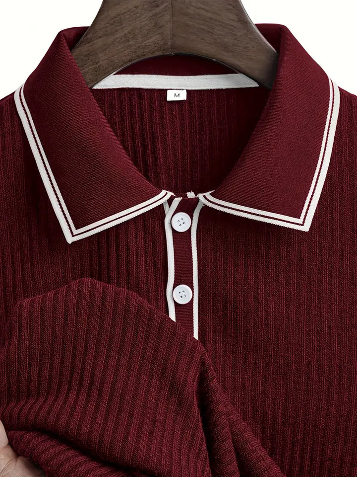 Michael | Men's Ribbed Polo Shirt