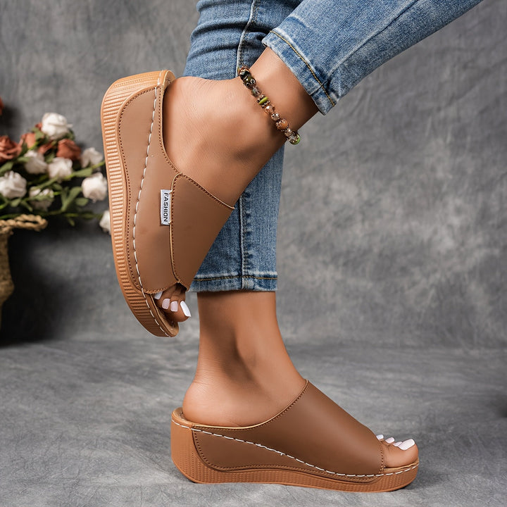 Shanna | Women's Comfortable Wedge Slide Sandals