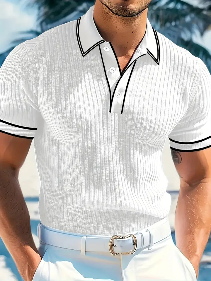 Michael | Men's Ribbed Polo Shirt