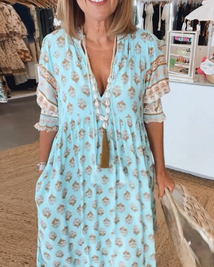 Mana | Women's Floral V-Neck Dress