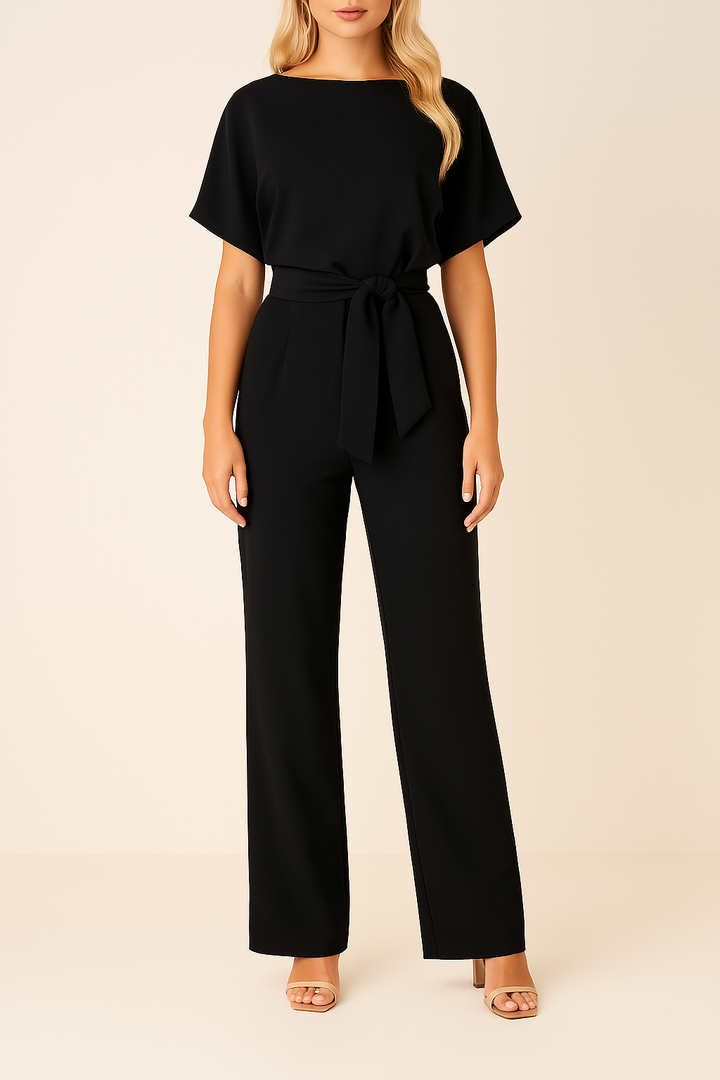 Ella | Women's Tie Waist Wide Leg Jumpsuit